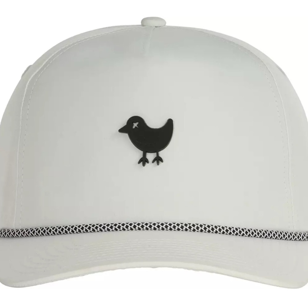 Bad Birdie Rope Hat Golf Cap Snap Back Off White Cream Washed Blue